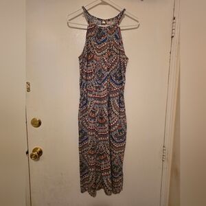 Aventura Multicolor Patterned Midi Dress